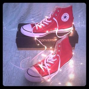 Red high top converse